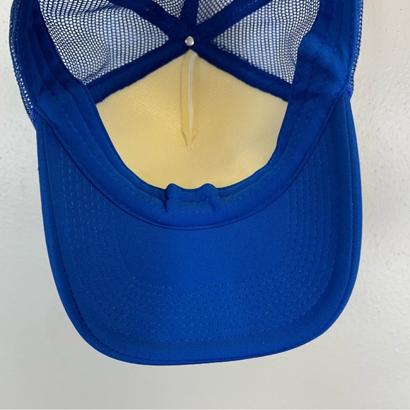 Anheuser-Busch Budweiser Beer Vintage Blue and White Trucker Hat Adult Size - Picture 10 of 11